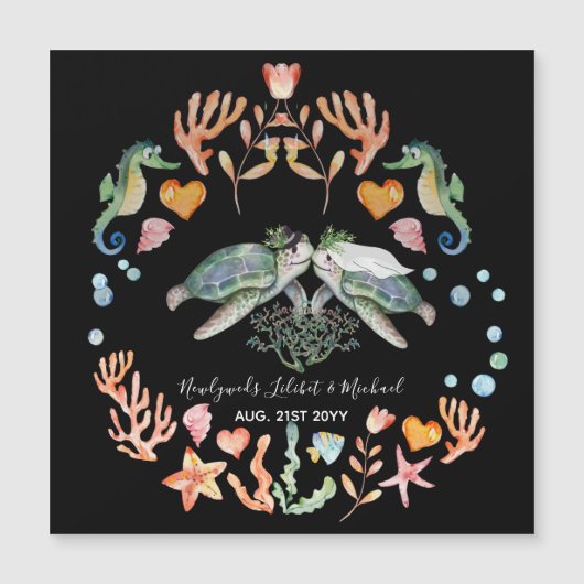 バジェット新婚ウェディングギフトカスタムウミガメ (正面)