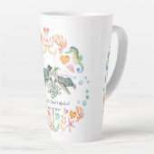 バジェット新婚ウェディングギフトカスタムウミガメ カフェラテマグ (右アングル)