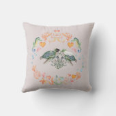 バジェット新婚ウェディングギフトカスタムウミガメ クッション (裏面)