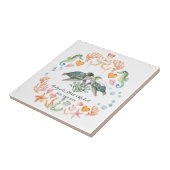 バジェット新婚ウェディングギフトカスタムウミガメ タイル (側面)