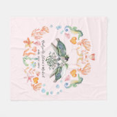 バジェット新婚ウェディングギフトカスタムウミガメ フリースブランケット (正面(横))