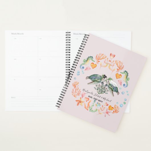 バジェット新婚ウェディングギフトカスタムウミガメ プランナー手帳 (ディスプレー)