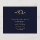 バジェット新年ニューホーム移動フォトホリデーカード (裏面)