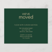 バジェット新年ニューホーム移動フォトホリデーカード (裏面)