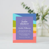 バジェット明るい虹の幾何学的な赤ちゃんシャワー (スタンド正面)