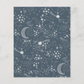 バジェット星空の夜の星座ベビーシャワー (裏面)