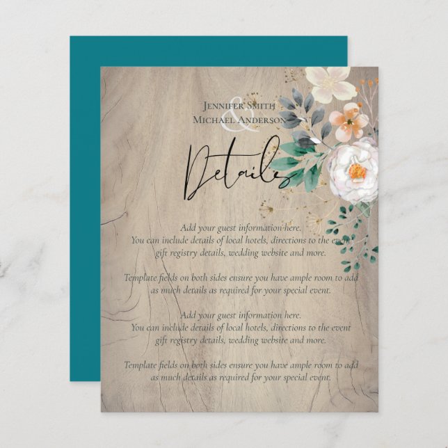 バジェット春ワイルドフラワーズバーン庭園の結婚式 (正面/裏面)