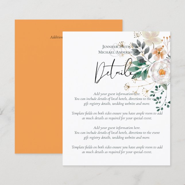 バジェット春ワイルドフラワーズバーン庭園の結婚式 (正面/裏面)