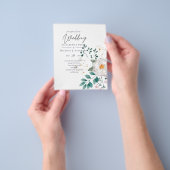 バジェット春ワイルドフラワーズバーン庭園の結婚式 チラシ (手)