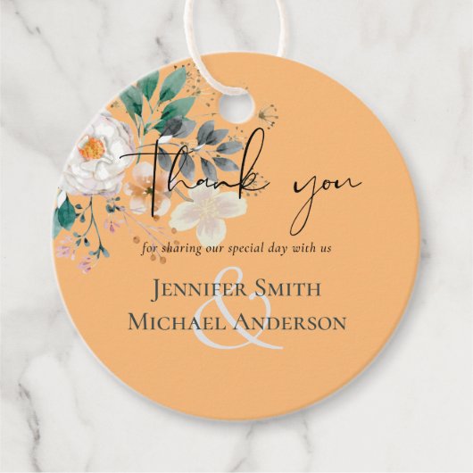 バジェット春ワイルドフラワーズバーン庭園の結婚式 フェイバータグ (正面)