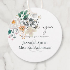 バジェット春ワイルドフラワーズバーン庭園の結婚式 フェイバータグ