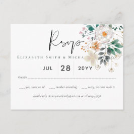 バジェット春ワイルドフラワーズバーン庭園の結婚式 ポストカード