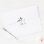 バジェット春ワイルドフラワーズバーン庭園の結婚式 ラウンドシール (封筒)