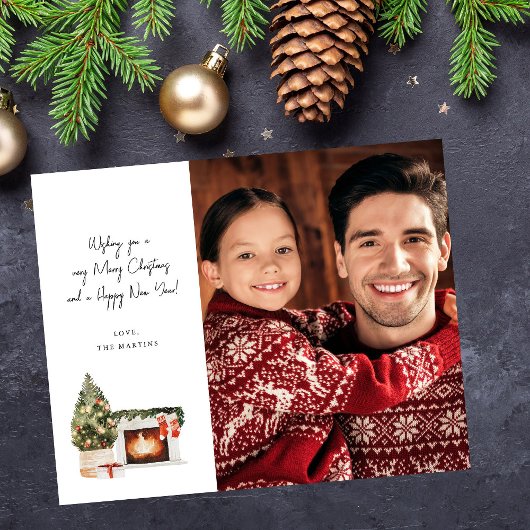 バジェット暖炉クリスマスノートフォトクリスマス チラシ