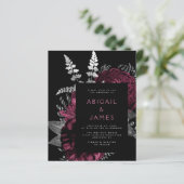 バジェット暗いフローラバーガンディーシルバーQRコード結婚ズ (スタンド正面)