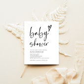 バジェット書道ボホベイビーシャワー招待状 チラシ