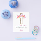 バジェット最初の聖餐会ありがとうフローラピンク チラシ (シングル)