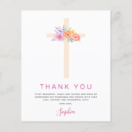 バジェット最初の聖餐会ありがとうフローラピンク チラシ