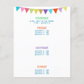 バジェット最終フェスタの旅程バチェロレッテ (裏面)