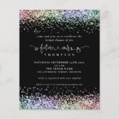 バジェット未来ミセスグリッターブライダルシャワーブラック (正面)