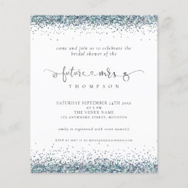 バジェット未来ミセス・ブルーグリッターブライダルシャワー