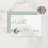 バジェット植物ユーカリ結婚ス詳細 ノートカード (正面/裏面インサイチュ)