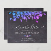 バジェット植物学素朴石板日付カードを保存 (正面/裏面)