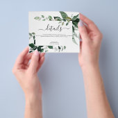 バジェット植物性の緑の結婚葉 チラシ (手)