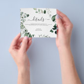 バジェット植物性の緑の結婚葉 チラシ (手)