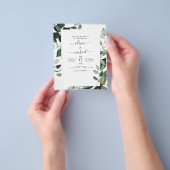 バジェット植物性の緑の結婚葉 チラシ (手)