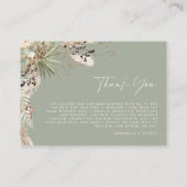 バジェット植物性シンプルの赤ちゃんシャワーサンキュー写真 エンクロージャーカード (裏面)