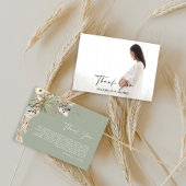 バジェット植物性シンプルの赤ちゃんシャワーサンキュー写真 エンクロージャーカード