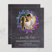 バジェット植物観葉写真QR日付を保存 (正面/裏面)