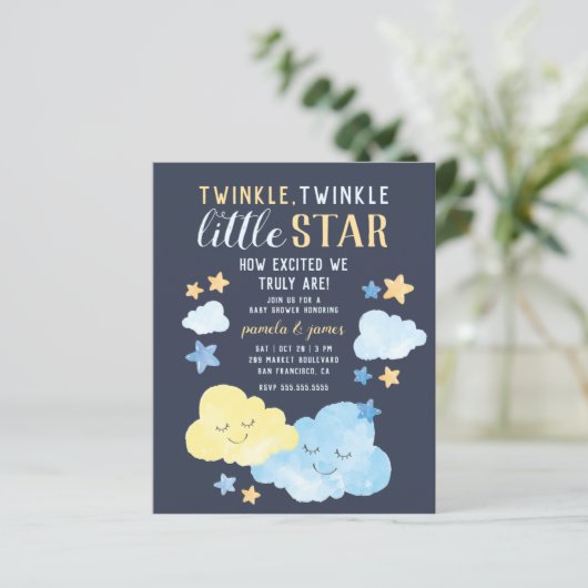 バジェット水の色きらびやかな小さな星の赤ちゃんシャワー (スタンド正面)