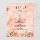 バジェット水の色のフローラ結婚が1つの招待状ですべて (裏面)