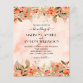 バジェット水の色のフローラ結婚が1つの招待状ですべて (正面)