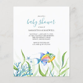 バジェット水の色のベビーシャワーアンダーザシーテーマ