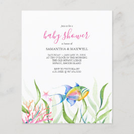 バジェット水の色のベビーシャワーアンダーザシーテーマ