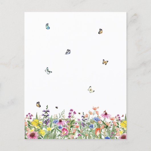 バジェット水の色のワイルドフラワー結婚ズ (裏面)