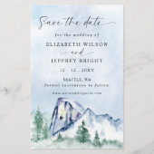 バジェット水の色の山の松の日付を保存 (正面)