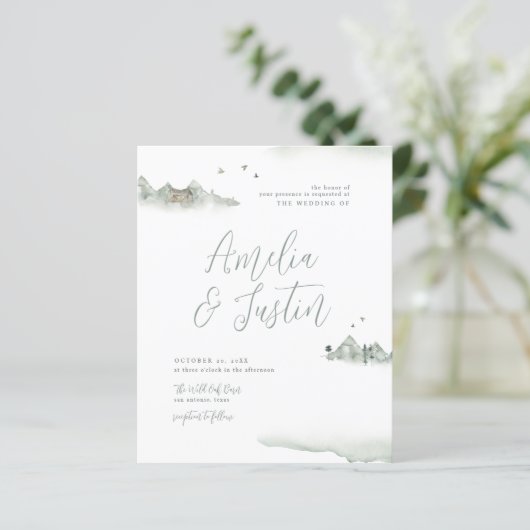 バジェット水の色の山の目的地の結婚式 (スタンド正面)