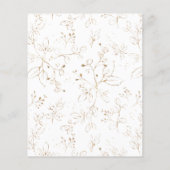 バジェット水の色の緑のセージと金ゴールド結婚ズ チラシ (裏面)