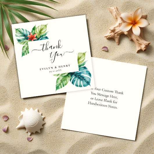 バジェット水の色の緑結婚の緑の世話 ノートカード