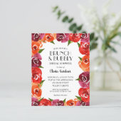 バジェット水の色の花ブライダルシャワー招待 (スタンド正面)