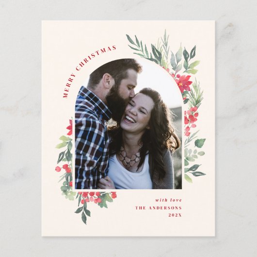 バジェット水の色の葉の写真アーチクリスマス (正面)