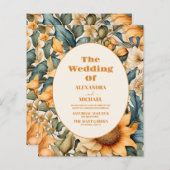 バジェット水の色ひまわり結婚の花 (正面/裏面)