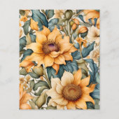 バジェット水の色ひまわり結婚の花 (裏面)