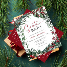 バジェット水の色クリスマスサンタベビーシャワー