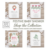 バジェット水の色ミスタルトーベイビーシャワー招待状