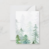 バジェット水の色メリークリスマスホリデーカード ノートカード (裏面)